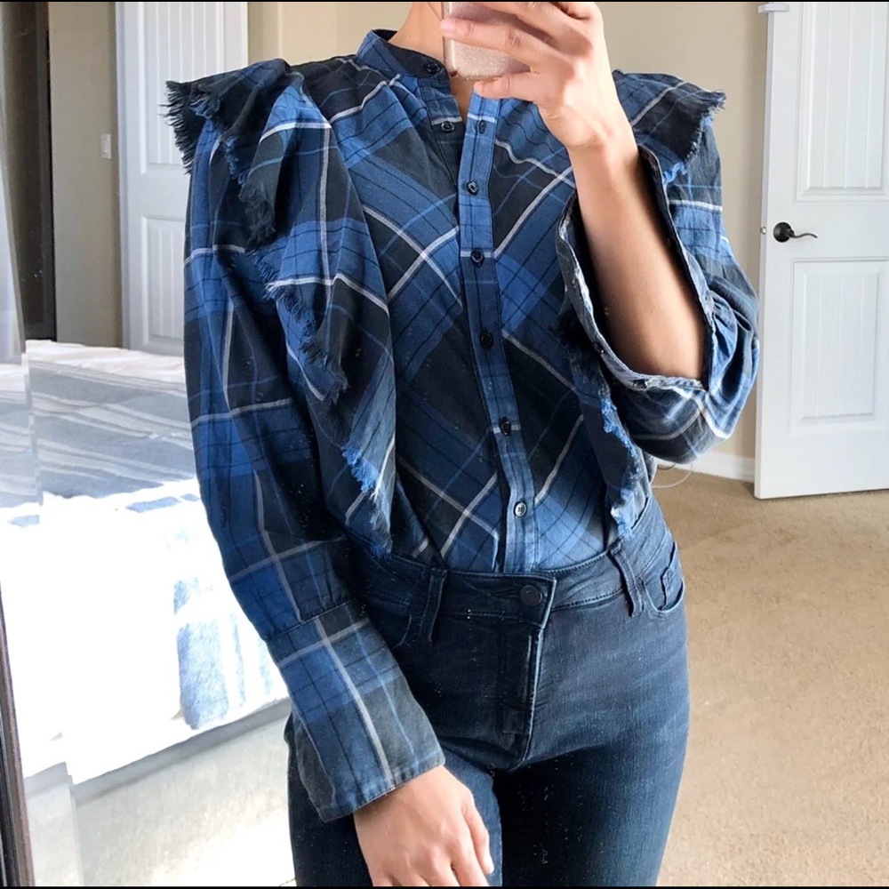 Maison Cinqcent Ruffle Western Button Up - Small